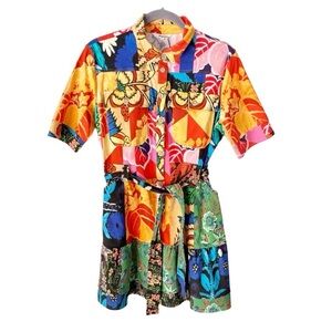 Desigual Dress Women's XL 12 Christian Lacroix Colorful Bold Art To Wear NWT
